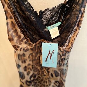 Marciano Brown and Black Leopard Chemise